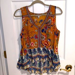 Printed Tank Cropped Front